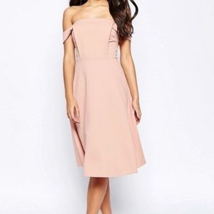 Asos off the Shoulder Midi Dress